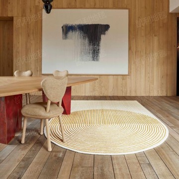 Moderner minimalistischer Schlafzimmer Faux Cashmere -Nachtteppich für