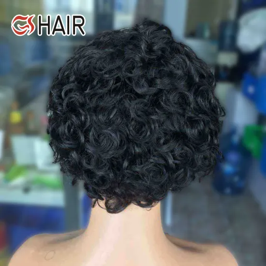HD Lace Front Wig New Design Short Pixie Curl for Black Women