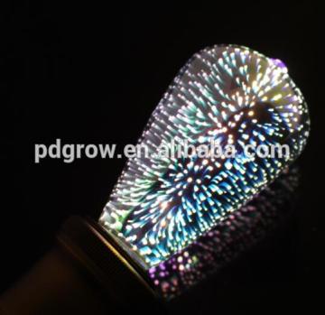 Wholesale price LED fireworks lights 230V e27 lamp ST64 3D LED bulb