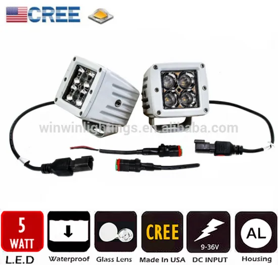 CREES Waterproof Flush Mount Cube LED Pod Work Light Spot/Flood 4x4 Auto Parts
