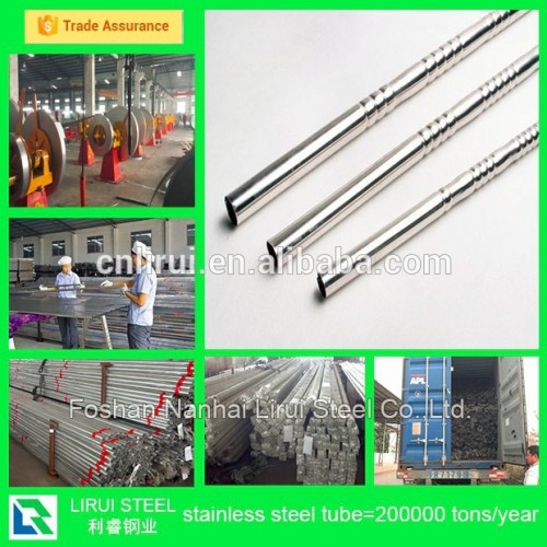 201/202/304/316/430 welded stainless steel embossed pipe/tube 600# polished