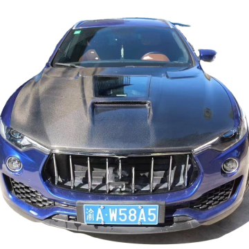 High Quality Carbon Fiber Cover for Maserati Levante Transparent Lid Engine Hatch