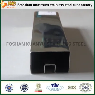 sus316 polishing stainless steel U- grooved tubing for revolving door