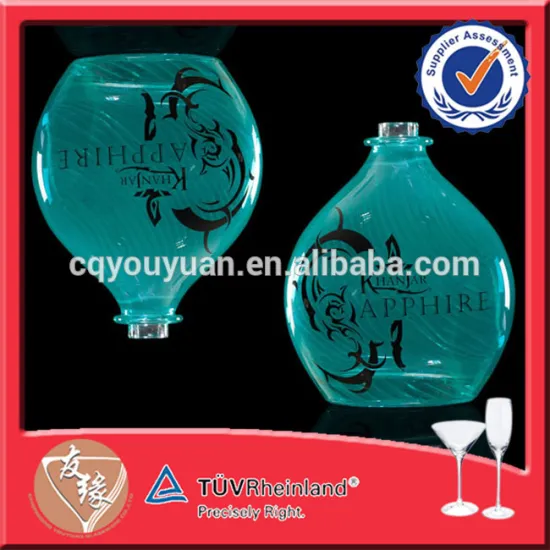 1300ML Flat Design Glass Distilled Spirits Bottles Extra High Quality Glass Bottle