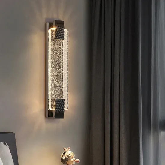 Modern Gold LED Luxury Crystal Lamp for Wall Decor and Lighting