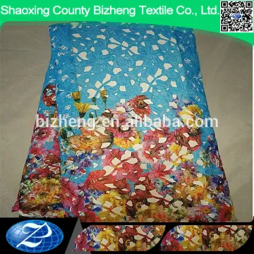 Hot sell digital printing lace fabric with beautiful flowers