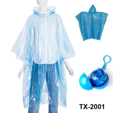 Cadeau promotionnel PE Poncho de pluie en boule