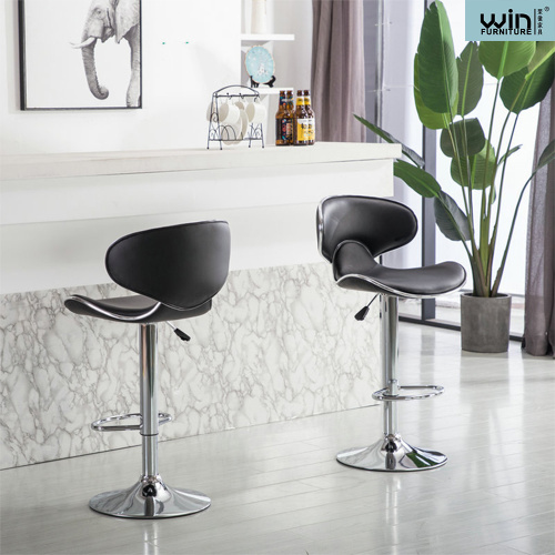 Modern Bar Stool Stainless Steel Legs