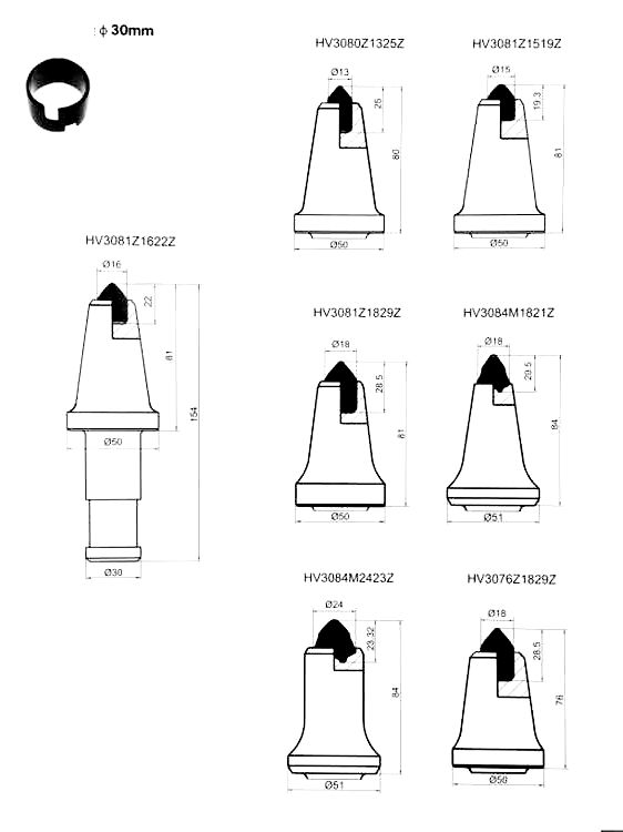 Coal Milling Teeth type1