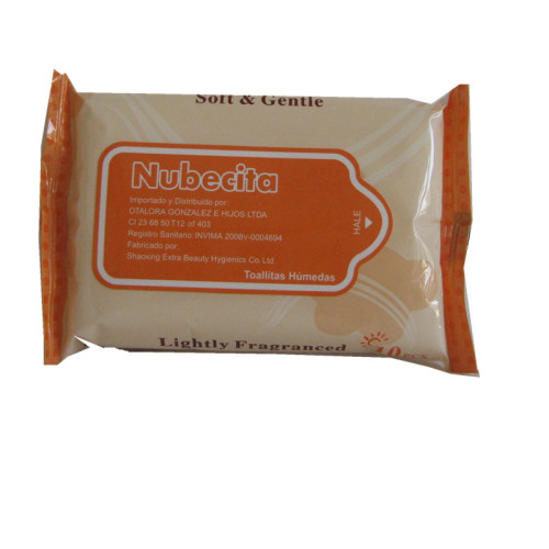 Lingettes humides biodégradables jetables dans les toilettes organiques naturelles pour bébé