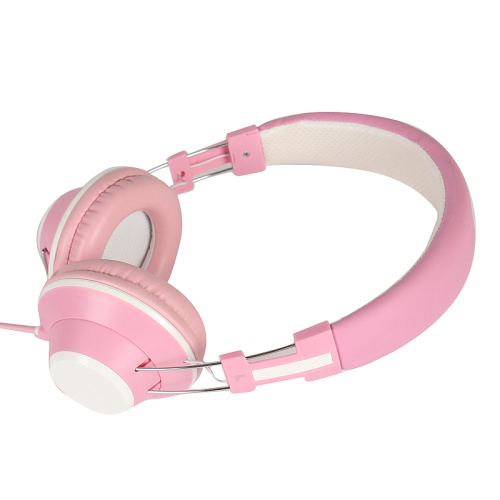 Sevimli pembe Feminen Stereo Bass Sound kulaklık