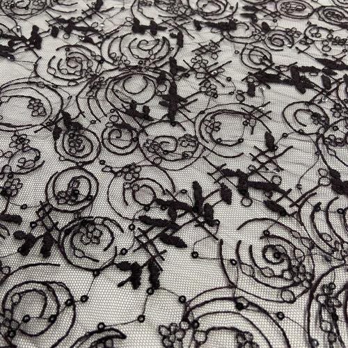Vogue Multiple Ring Geometry Embroidery Fabrics