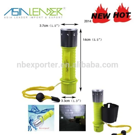 2014 Professional Cree XPE Diving Powerful Led Waterproof Flashlight