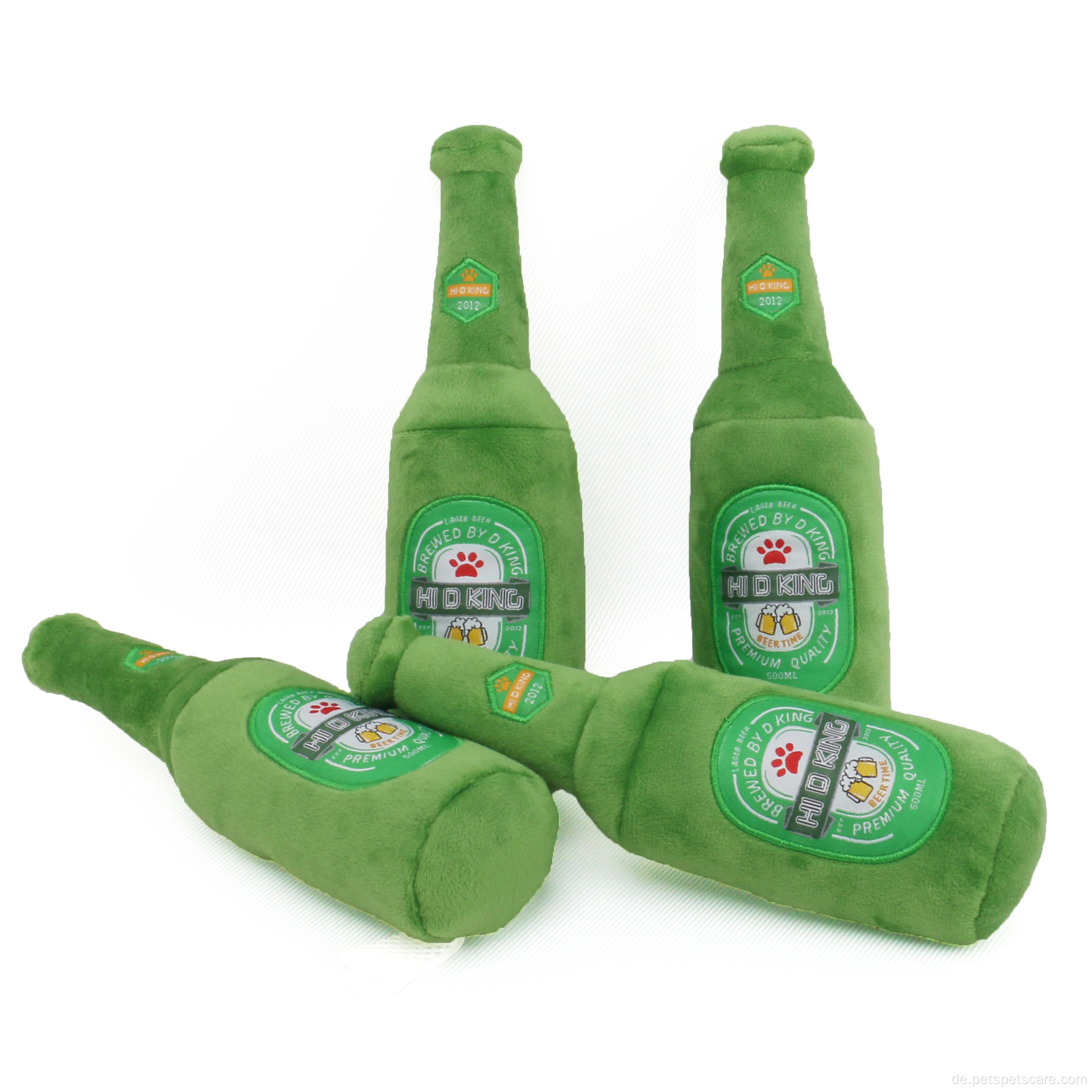 Bierflasche Glas Form Hundespielzeug mit Geräusch