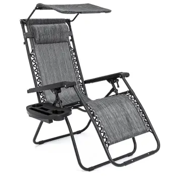 Danlong Outdoor Patio Lounge Chair: A Versatile Zero Gravity Recliner with Cup Holder for Beach and Lawn Use
