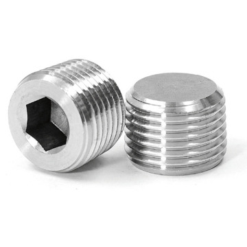 Set of Screw-On Stainless Steel 304 Internal Hexagon Socket Pipe Buttplugs in Various Sizes (1/8", 1/4", 3/8", 1/2", 3/4")