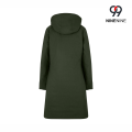 Parka com capuz à prova de intempéries com design de aba oculta