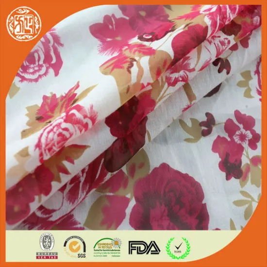 2014 China supplier hot sale print burnout cvc fabric