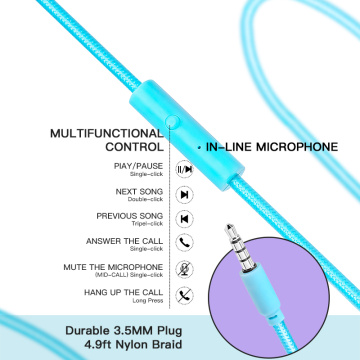 Auriculares con cable para niños auriculares plegables y duraderos