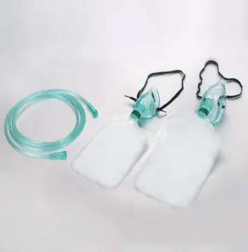 Adjustable Oxygen Therapy Mask with Tube and Plastic Strap