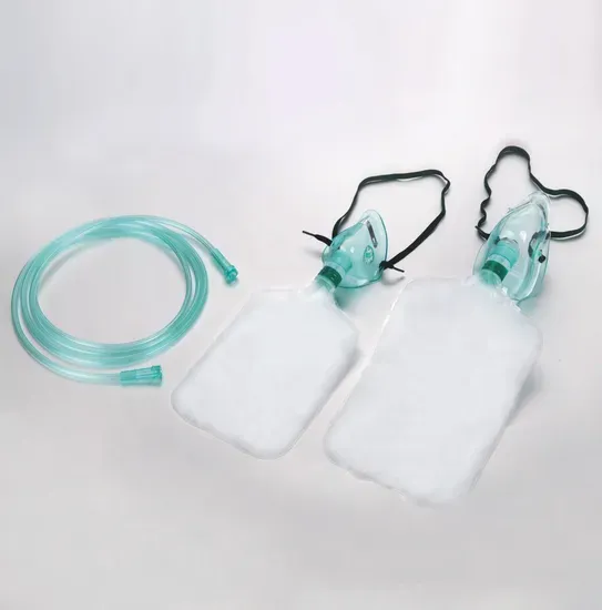 Adjustable Oxygen Therapy Mask with Tube and Plastic Strap