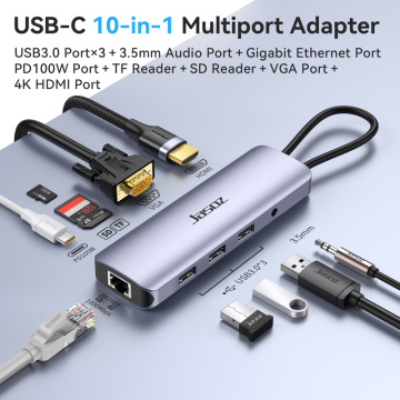 USB 3.0 2.0 Múltiplas portas HDMI RJ45 Adaptador