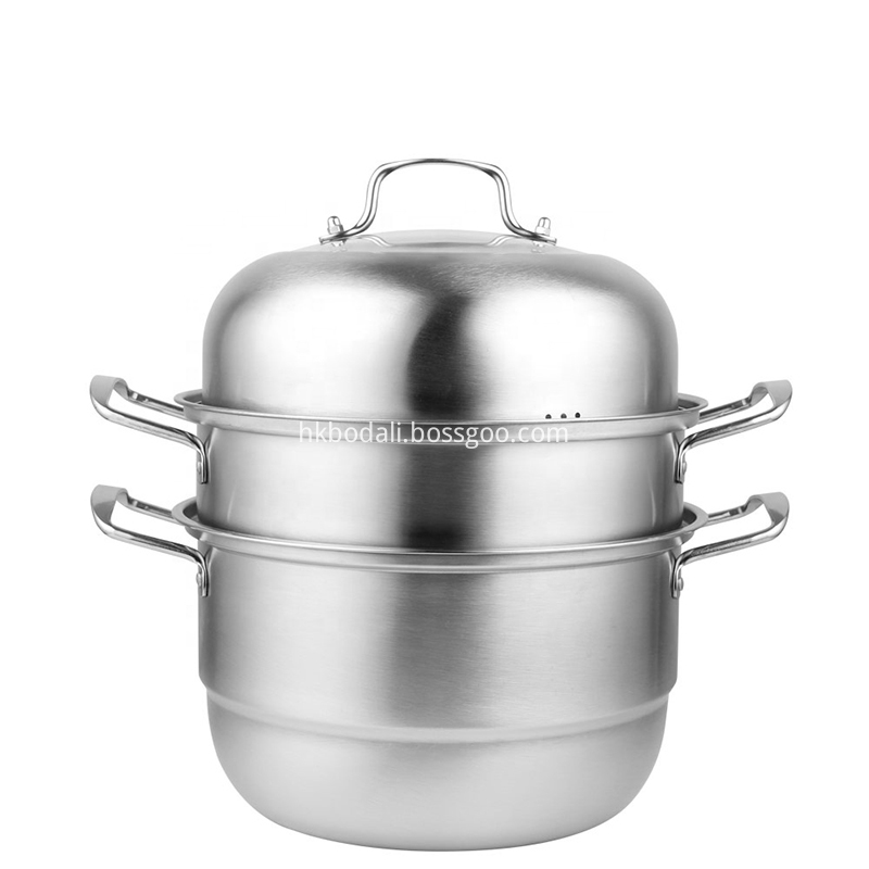 High Quality Stainless Steel 2 Layers Steamer Pot