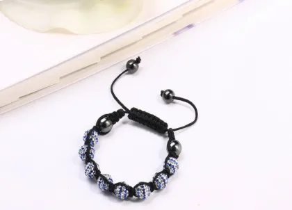 Fashion Shamballa Bead Bracelet Rhinestone Fimo Clay With Sculpey Clay Beads Np10070-2