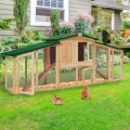 Madera Gran Conejo Hutch Hen House Chicken Coop