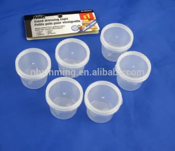 Plastic salad dressing cups
