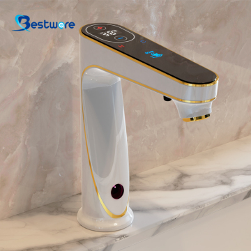 Touchless Bathroom Faucet with Integrated Soap Dispenser