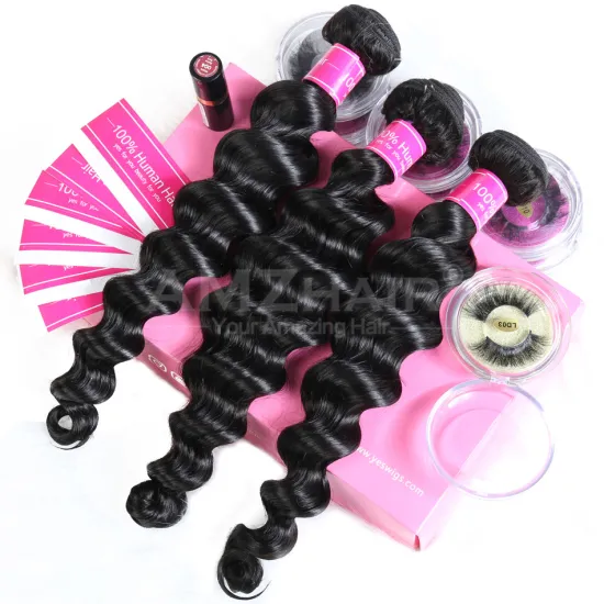Loose Deep Wave Brazilian Human Remy Hair Bundle Extensions Wholesale Cheap Cuticle Aligned Human Hair Weave Bundle Vendor