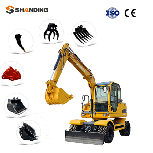 China 7 ton wheel excavator 15 ton 8 ton wheel excavator for sale Supplier
