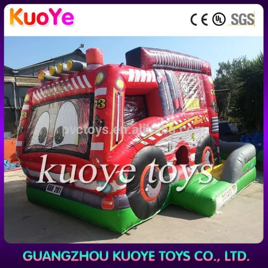 fire truck inflatable jumper bounce inflatable bouncer toddlers air bouncer with roof