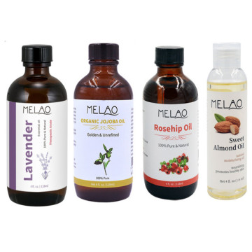 MELAO 100% Pure Organic Essential Oils Jojoba , Rosehip, Lavender, Almond Oil for Face and Body Massage Oil 118ml