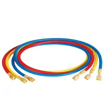 Professional R22, R134A, and R410A Freon Refrigerant Manifold Gauge Set with Ball Valve and Charging Hoses