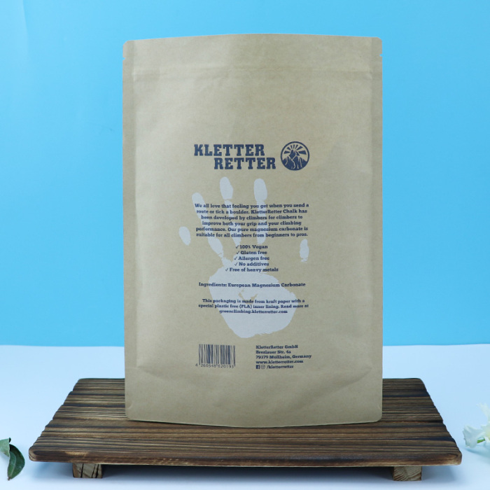 ক্রাফ্ট পেপার PE জিপার ব্যাগ