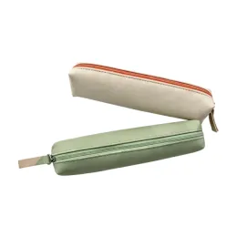 cross grain printed pu pencil bag