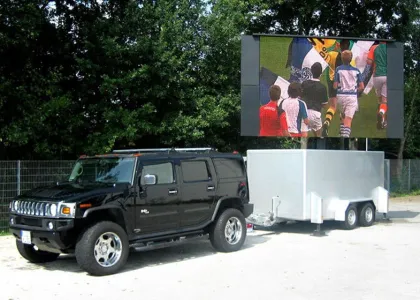 Mobile Trailer Mounted Led Screens P25 , Opto + Silan Chips V60/h120