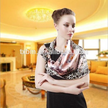 fashion designer Spot Leopard printing 100% pure silk scarves for women