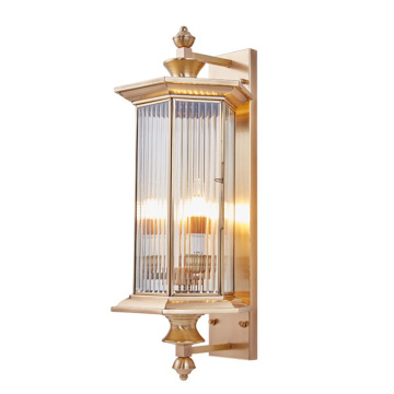Wooden Vintage Solar Wall Lamp for Home Decoration