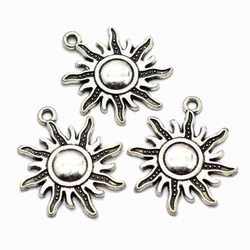 Wholesale Alloy Sunlight Charms Metallic Sunshine Pendants Ornament Accessories Earring Necklace Jewelry Findings