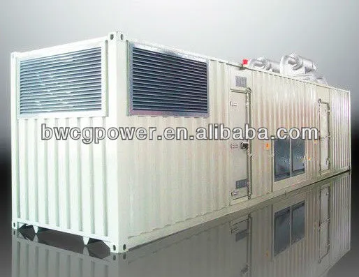 Container type 1250kva 1000kw diesel generator 4012-46TWG2A