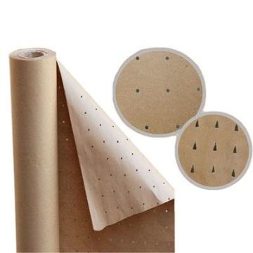 Brown Kraft Paper Rolls for Clothing Industry - 50-150gsm, 50kgs, Punched