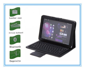 100/% Silicone Waterproof Wireless Flexible Bluetooth Keyboard For 9 Inch Tablet Pc