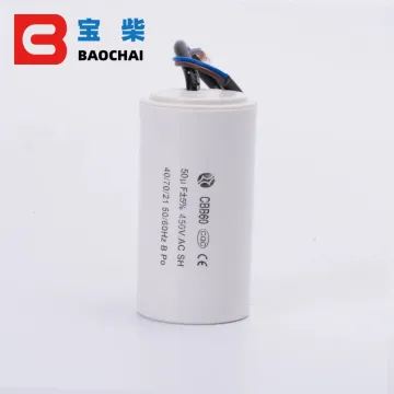 Running Capacitor Two Wires CBB60 450VAC 50uF Motor Start Capacitor for Electric Machine