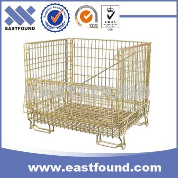 Wire Mesh Storage Folding Box Stacking Storage Cage Iron Wire Cage Bins