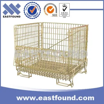 Wire Mesh Storage Folding Box Stacking Storage Cage Iron Wire Cage Bins