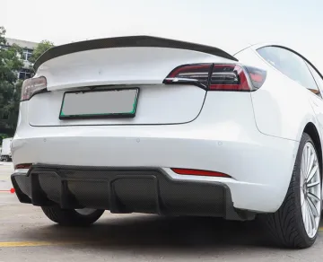 Tesla Model 3/Y Body Kit Accessories: Front Bumper Lip, Rear Lip, and Side Skirts