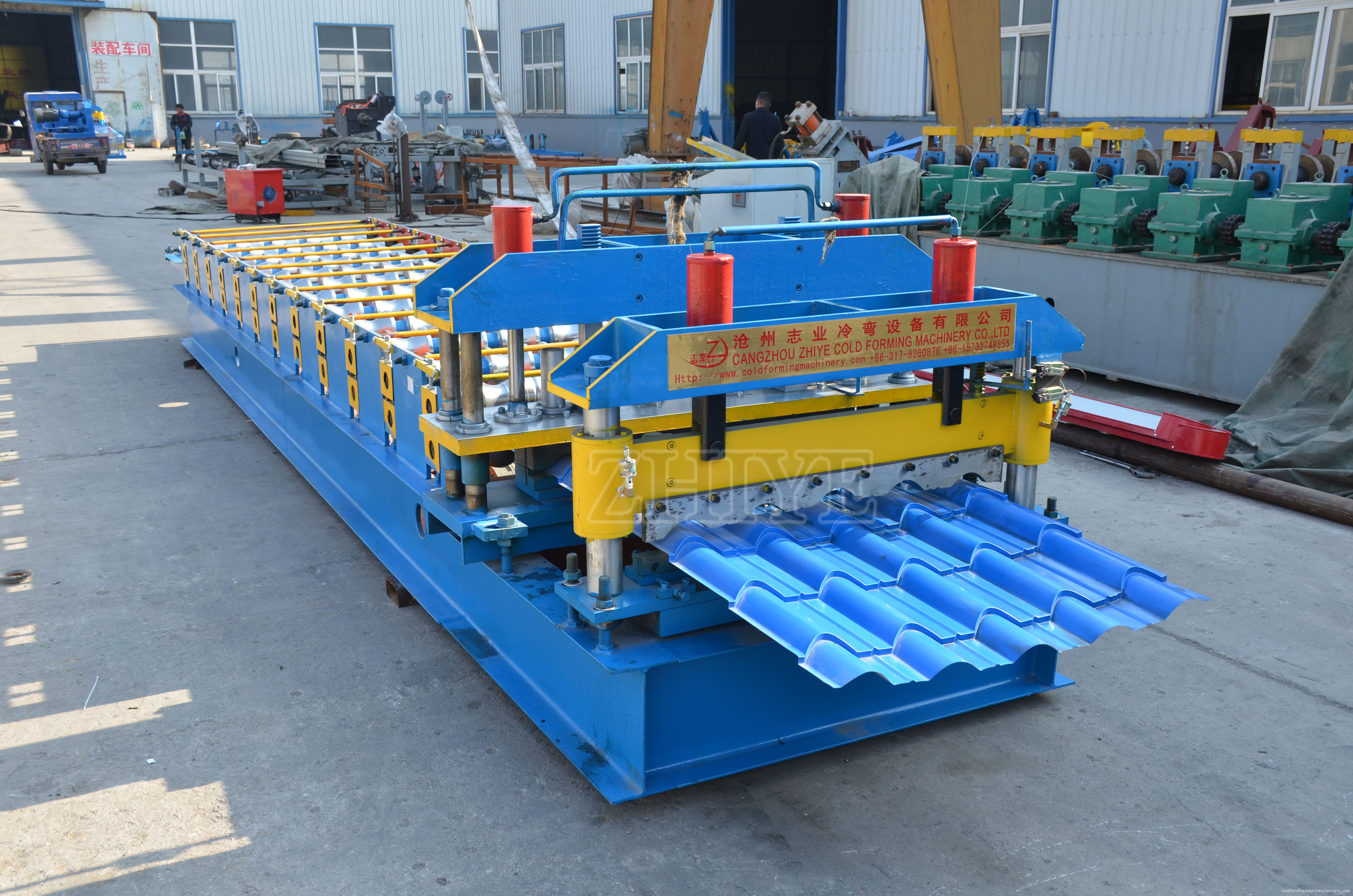 Steel Step Tile Glazed Sheet Cold Forming Machine